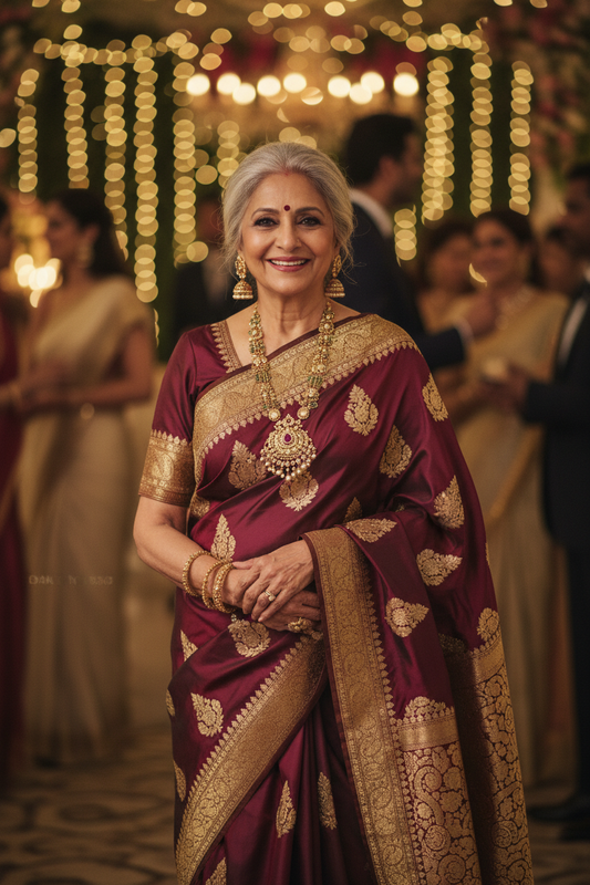 What to Wear to Your Own Retirement Party: Indian Ethnic Outfit and Jewelry Ideas for the Guest of Honor