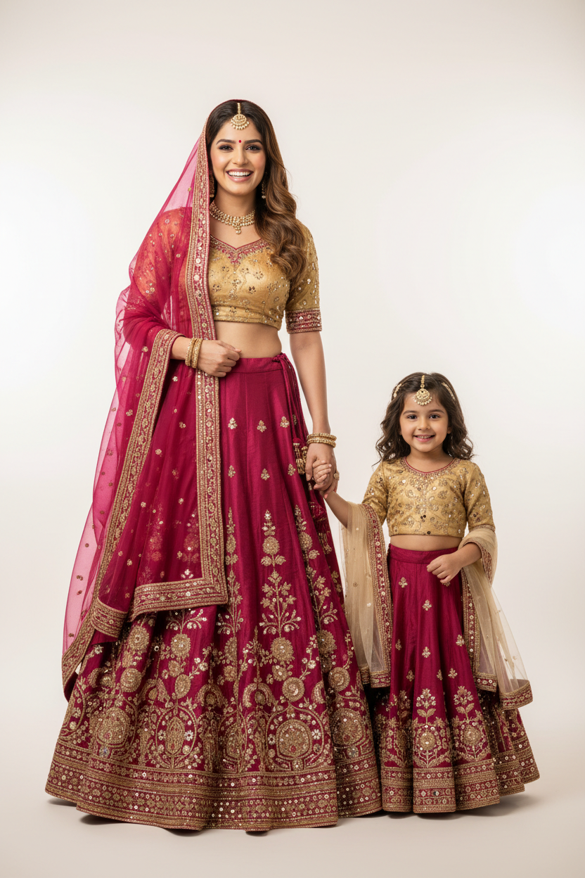 Mother-Daughter Indian Outfits: How to Coordinate Without Matching