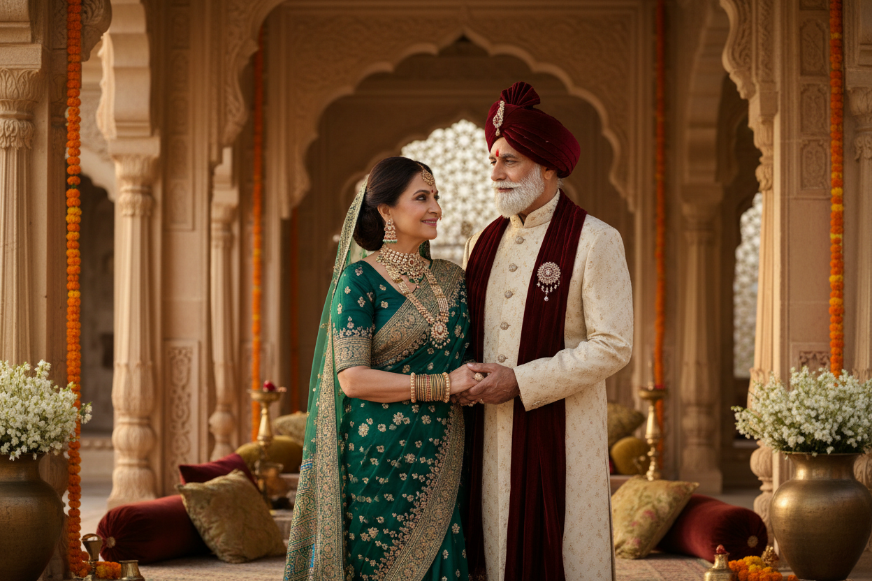 Hosting an Anniversary Party for Your Parents? Here's How to Dress the Whole Family in Indian Ethnic Wear